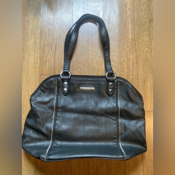 Nine West Bowling Style Satchel in Black EUC - Picture 1 of 7